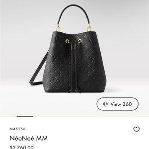 Louis Vuitton Black Néonoé MM Bag